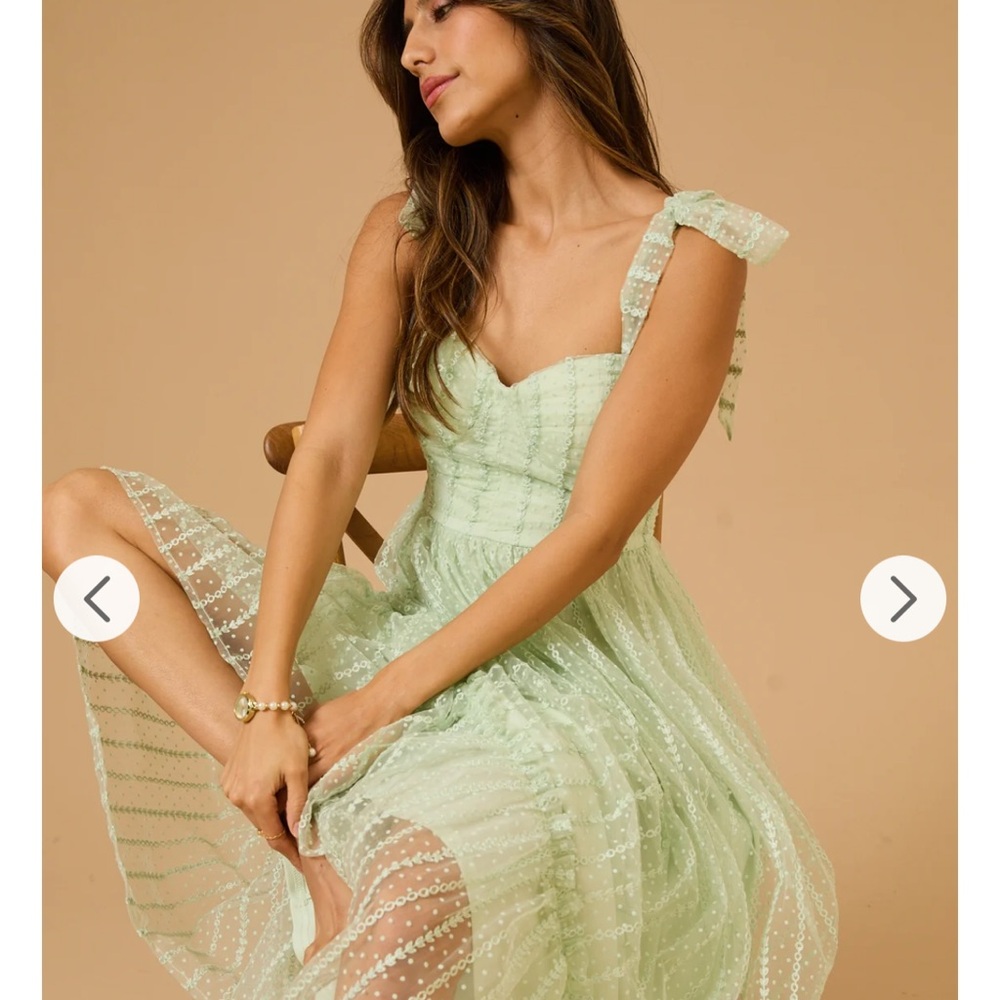 Altar’d State Kalli Maxi Dress Mint NEW